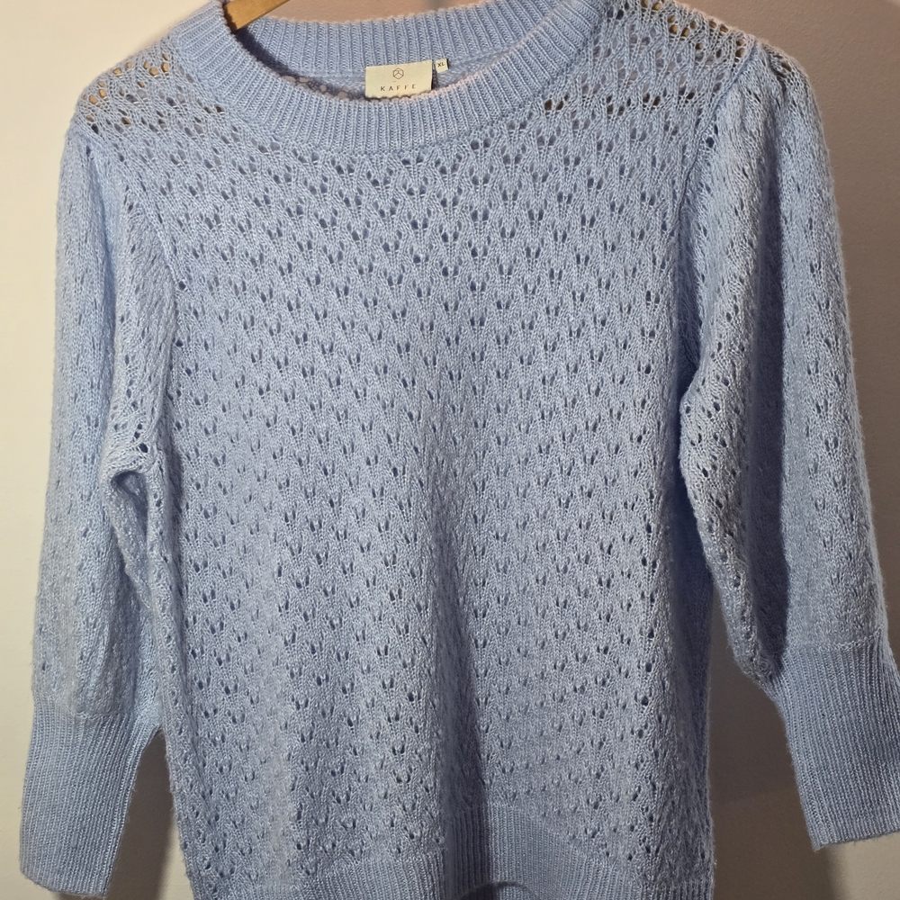 KAFFE - Baby Blue Lightweight Sweater